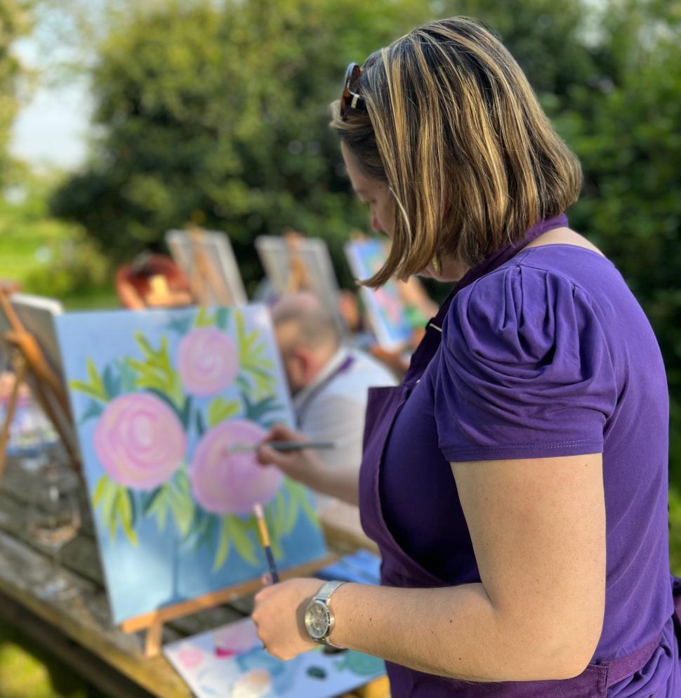 Paint and Sip in the Garden at Th Pheasant  - Paint and Sip Nights -  The Creative Canvas