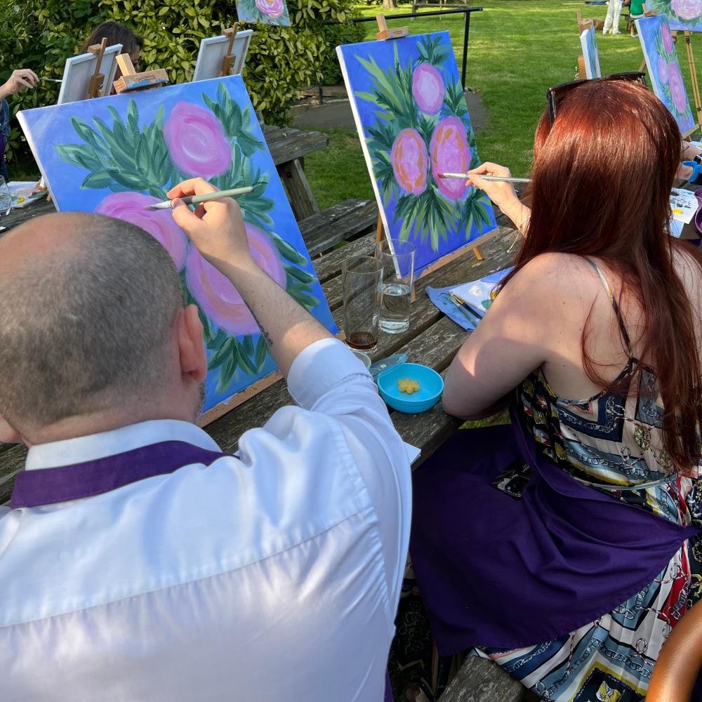 Paint and Sip in the Garden at Th Pheasant  - Paint and Sip Nights -  The Creative Canvas