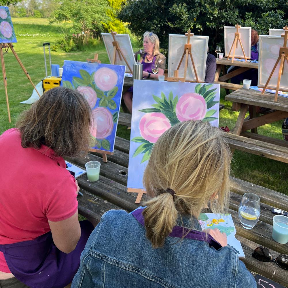Paint and Sip in the Garden at Th Pheasant  - Paint and Sip Nights -  The Creative Canvas