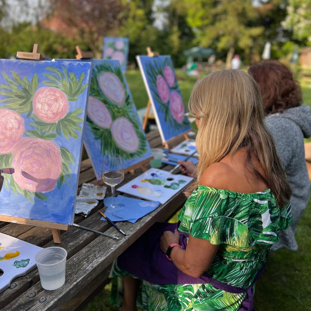 Paint and Sip in the Garden at Th Pheasant  - Paint and Sip Nights -  The Creative Canvas
