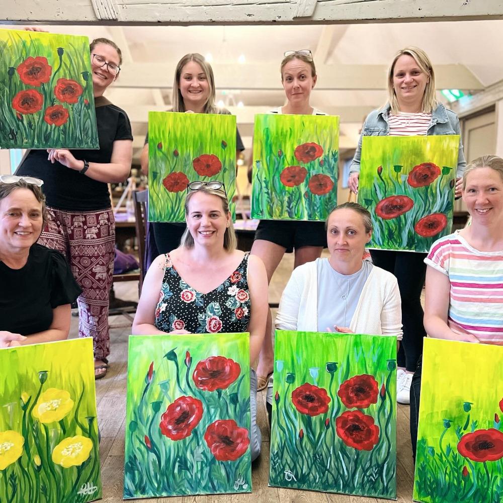 Crystle's Private Paint and Sip Party, The Old Bull Inn  - Private Parties -  The Creative Canvas